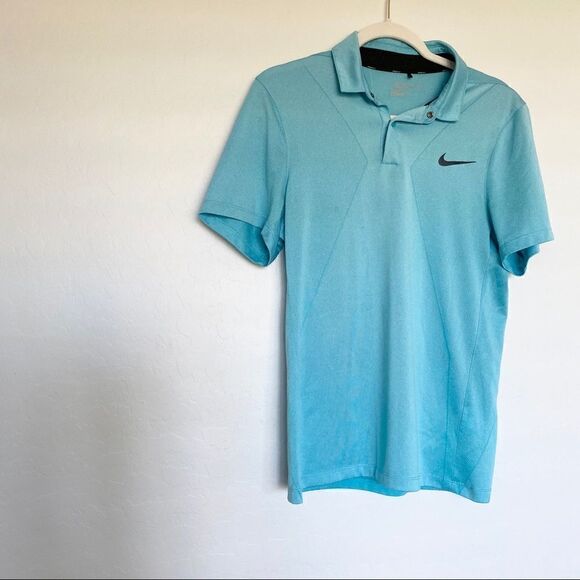 Nike Golf Dri Fit Light Bright Blue Polo S - Picture 1 of 11
